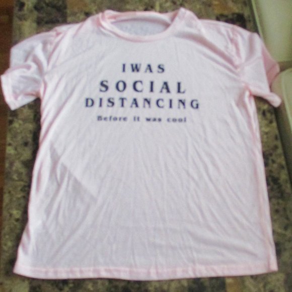 3/$25 I Was Social Distancing Before It Was Cool Tee LG-XL - Picture 4 of 5